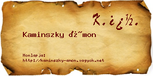 Kaminszky Ámon névjegykártya